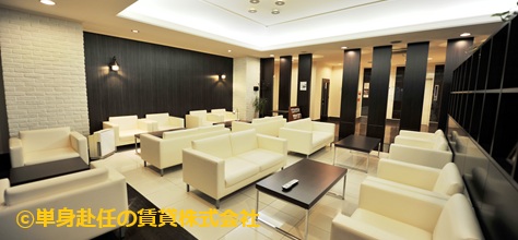 ラ・メール北大阪、食事付きマンション、ロビー1、単身赴任の賃貸株式会社