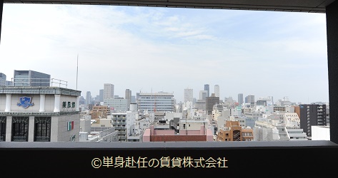 高級家具付き賃貸マンションのパークアクシス心斎橋の眺望15階