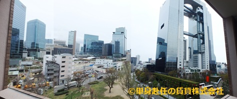 クレイドル梅田、大浴場付き賃貸マンション、大阪単身赴任賃貸、眺望6階