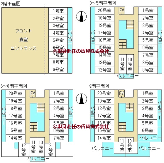 ミールズ江坂、平面図、単身赴任の賃貸株式会社、06-4862-6414