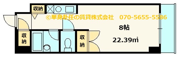 光熱費無料大阪賃貸マンション、大阪の光熱費無料家具付き賃貸、単身赴任の賃貸株式会社、間取図