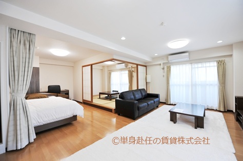 大浴場付きマンション新大阪、新大阪大浴場付き賃貸、新大阪の大浴場付き賃貸マンションならアローンズ大阪、単身赴任の賃貸株式会社、担当田野上、アローンズ大阪Gタイプ1