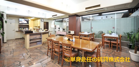 新大阪食事付きマンション、新大阪食事無料賃貸、単身赴任向けミールズ新大阪、食堂1