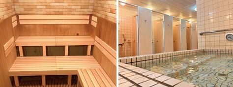江坂アパートメント、江坂家具付き賃貸マンション、サウナ、大浴場